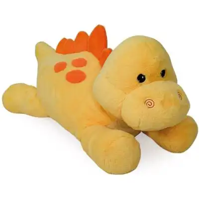 2024 nuovo prodotto grande carino cuscino di peluche 4 libbre di dinosauro giallo pesato giocattoli di peluche per l'ansia