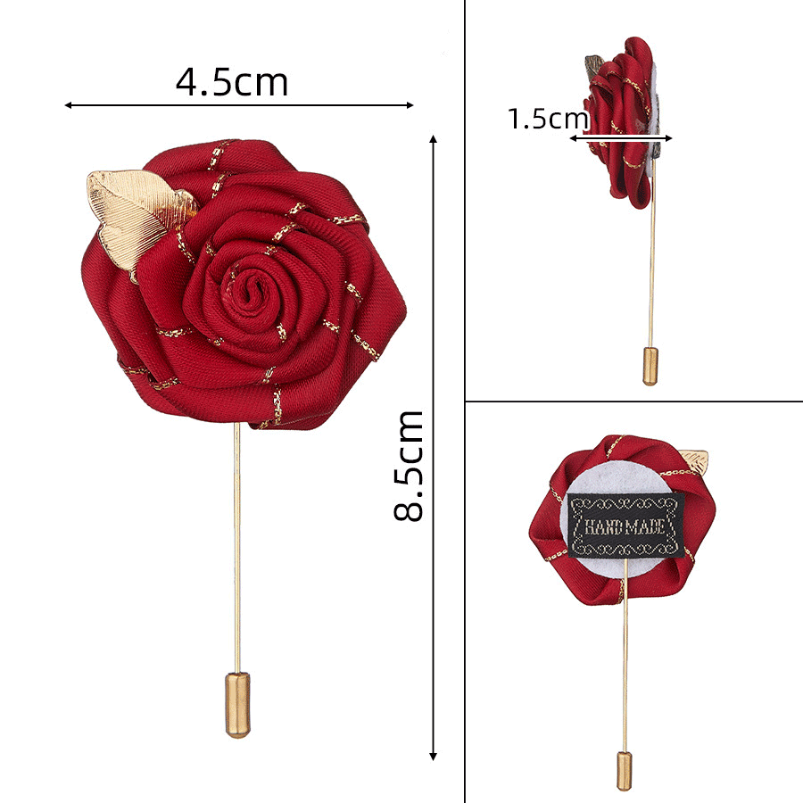 Wine Red Leaf corsage A