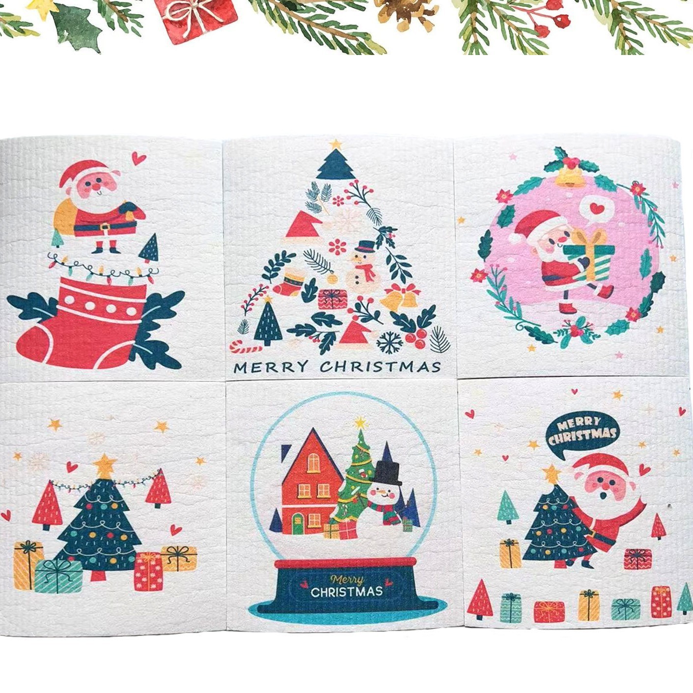 13-natale bianco 6 pezzi