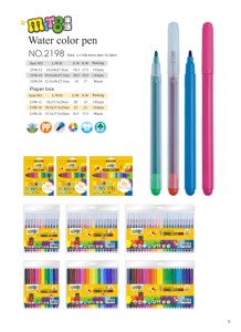 OEM özel fabrika doğrudan fiyat 24 renk yıkanabilir işaretleyici kalem toksik olmayan su renk kalem orta Fiber ucu öğrenci çocuk çizim için - Product Image 3