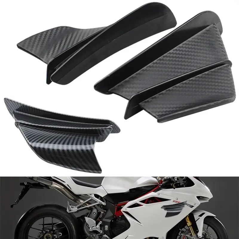 Kit de ala aerodinámica para motocicleta, alerón para Suziki GSXR 600 750 1000 Kawasaki Z650 Z900 Yamaha R1 R6 Honda CBR, venta al por mayor