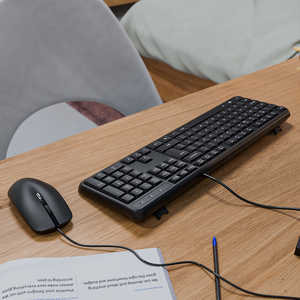 Teclado y ratón de ordenador de tamaño completo silencioso de nuevo diseño, ordenador de oficina, teclado ergonómico silencioso con cable para escritorio/ordenador portátil/PC - Product Image 3