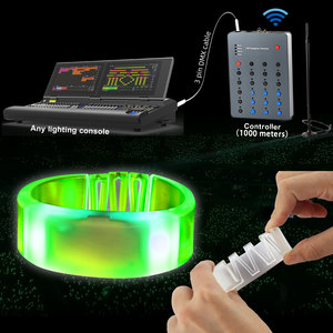Браслет lumineux светодиодный Радиочастотный пульт DMX512 управление rgb многоцветный измененный светящийся браслет светодиодный браслет на запястье - Product Image 1
