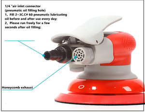 Oem/ODM 5 inch ngẫu nhiên <span class=keywords><strong>orbital</strong></span> sander125/150mmsandpaper Sander đá Gỗ Kim Loại đánh bóng không khí Sander khí nén công cụ xe đánh bóng - Product Image 4
