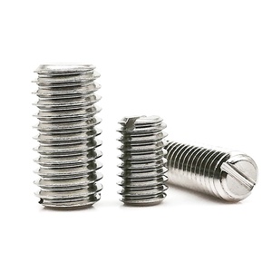 <strong>M1</strong>.2 <strong>M1</strong>.4 <strong>M1</strong>.6 M2 M2.5 M3 M4 M5 M6 M8 GB73 304 Stainless Steel Slotted Head Flat Point End Headless Grub Bolt Set <strong>Screw</strong> - Product Image 2