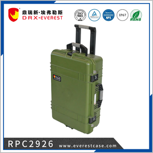 珠穆朗玛峰RPC2926 761*510 * 264毫米定制泡沫硬壳IP67塑料防水安全设备工具箱套装带手推车 - Product Image 3