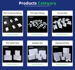 <strong>Round</strong> and Slotted Plastic Cable <strong>Trunking</strong> Fittings for 20x10 PVC Wiring Ducts Cable Management Solution - Product Image 4