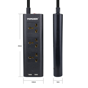 Potencia universal 3 banda multi-funcional hembra macho Salida de doble cargador USB - Product Image 2