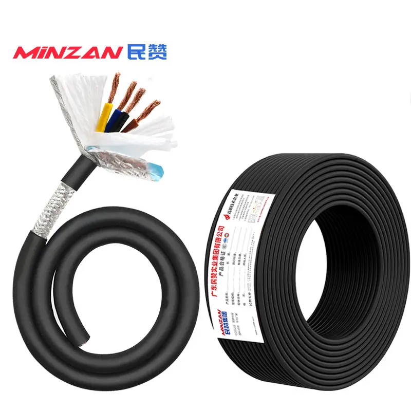 Cable de remolque de cadena de arrastre TRVVP PVC Flexible blindado 1 sQ mm cable eléctrico 2 3 4 5 6 8 Core 2,5mm cable de cobre precio por metro