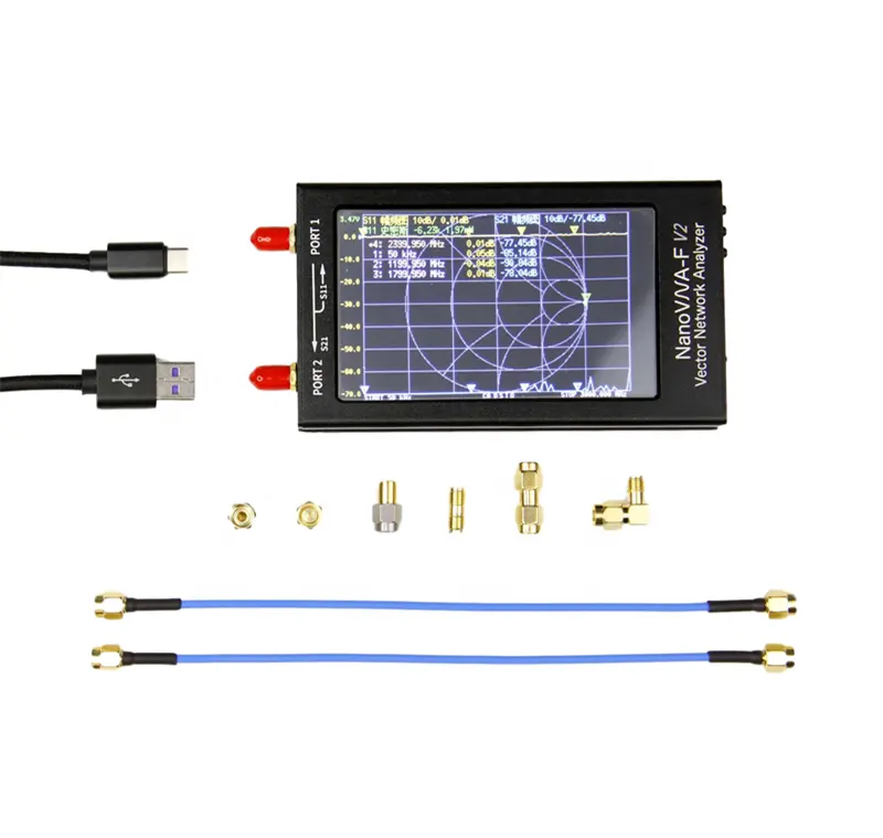 Nanovna-f V2 — analyseur de réseau vectoriel 3GHz, analyseur d'antenne, écran tactile de 4.3 pouces,