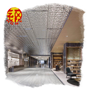 不锈钢天花板设计装饰屋顶水波图案豪华金属天花板装饰网格 - Product Image 1