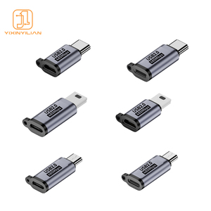 無料ロゴUSBC-マイクロアダプタータイプ<span class=keywords><strong>C</strong></span>-ミニUSBプラグコンバーター8ピン-USBC3.1ハードドライブケーブル480Mbps (鍵穴付き) - Product Image 1