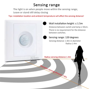 TOADA luz LED sensor de movimiento pared sensor de movimiento interruptor de luz automático con sensor de movimiento
