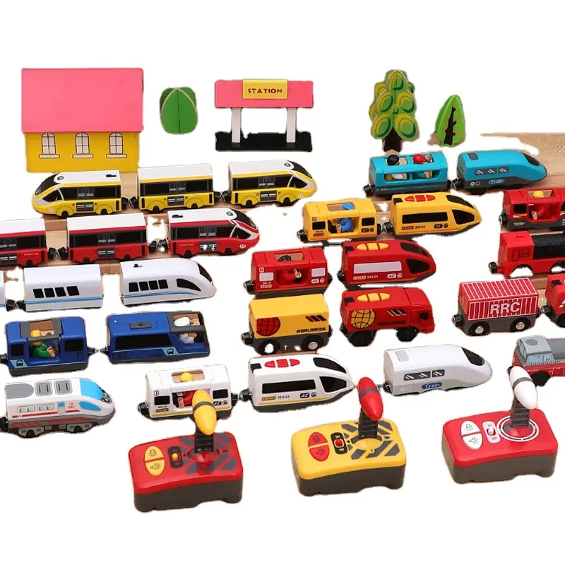 Fabrik preis Magnetic Electric Railway Fracht Simulation Zug Spielzeug Set Electric Train Set für Kinder Geschenke