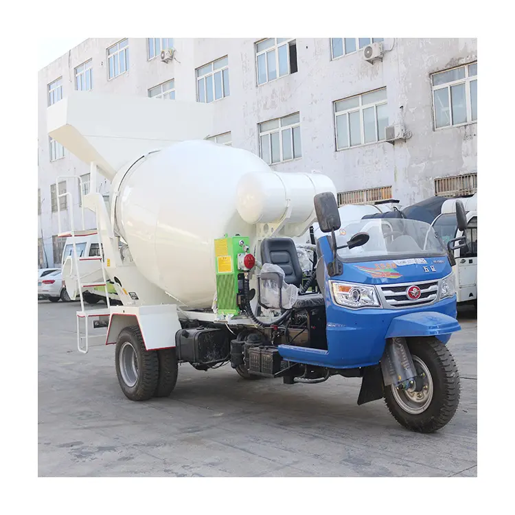 Wuzheng 3 wheels Cement Mixer Machine 2 m3 Tricycle Concrete Mixer Truck