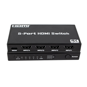 4K for <strong>HDMI</strong> 3/4/<strong>5</strong> Port <strong>Switcher</strong> Box <strong>5</strong> in <strong>1</strong> Out HDMI1.4 Video Splitters &amp; Converters with IR Remote Support for 4K 30HZ RGB HDR10 - Product Image 4