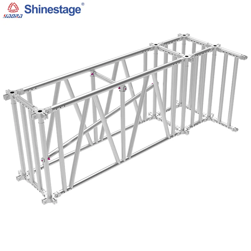 Marco de iluminación de exposición de Feria Comercial Truss de espiga cuadrada de una sola fila, truss de aluminio para conciertos, eventos, iluminación, cabina de exhibición