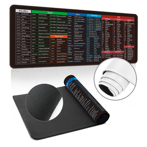 XL genişletilmiş büyük oyun Mousepad kaymaz dikişli kenar Excel kısayol tuşları hile levha PC ofis Mouse Pad - Product Image 5
