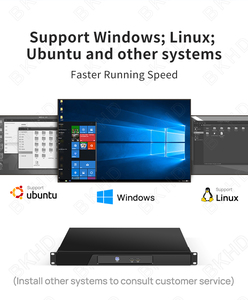 BKHD 1U産業用コンピューターシャーシ6シリアルCOMポート、RS232産業用コンピューターWin XP/7/10 6 DB9 I3-3217U I3-4010U - Product Image 5