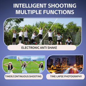 Mini 4K dijital kamera öğrenciler için 2.8 inç 1.4 inç çift ekran Anti-Shake Selfie güzellik Lens Retro CCD SD acemi dostu - Product Image 4