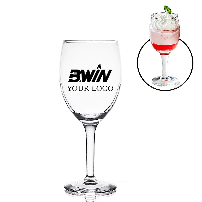 Оптовая продажа стеклянных бокалов для вина с индивидуальным логотипом пластиковые бокалы для вина для ресторана