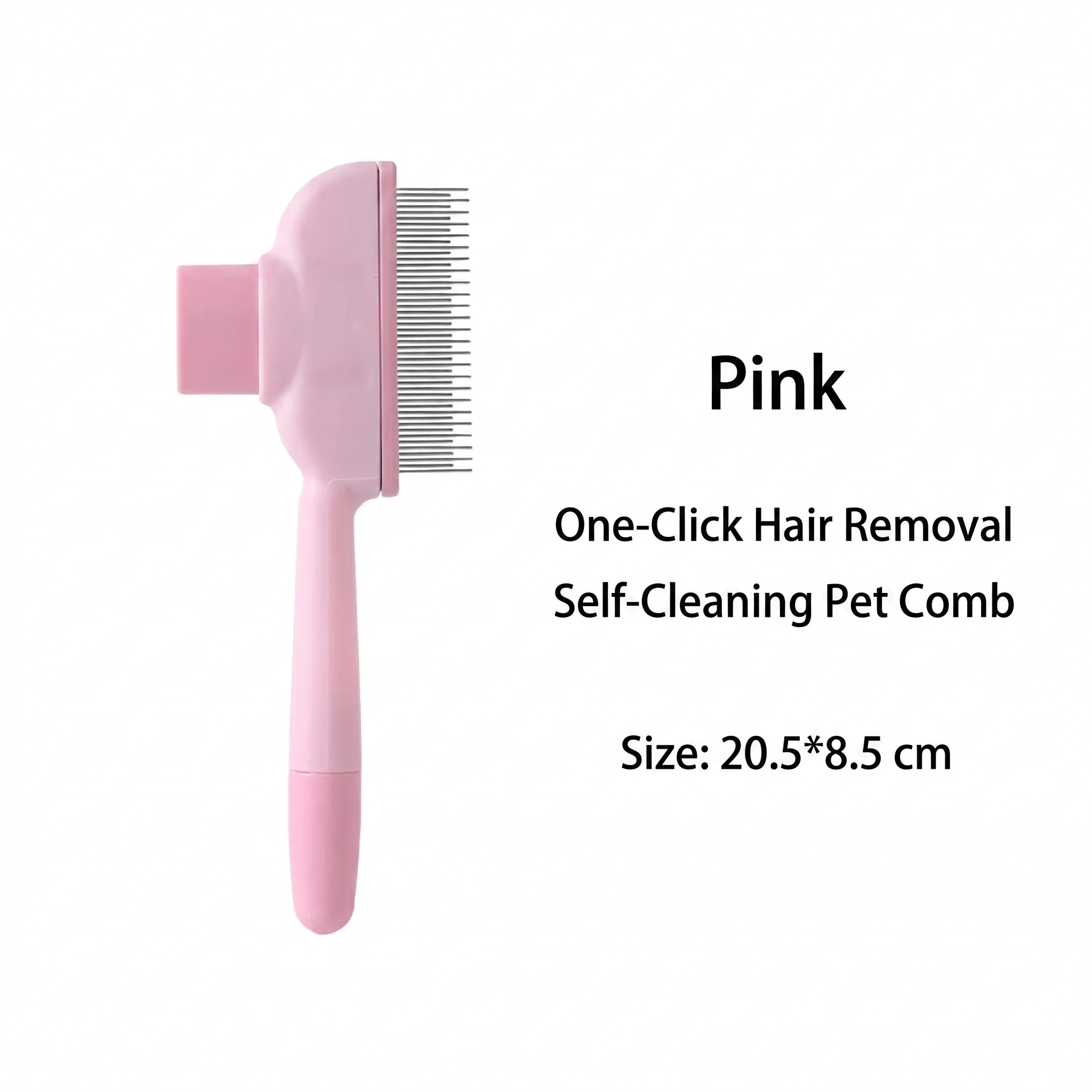 Pettine a denti lunghi e corti - rosa