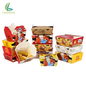 Takeaway Take <strong>Away</strong> Lunch 2 3 <strong>4</strong> 5 Food Grade Paper Compartment Bento Kraft <strong>Box</strong> With Compartment Two Partition With Vent - Product Image 5