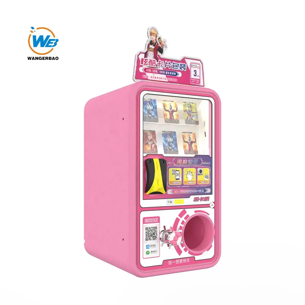 Wangerbao Kaart Draaiende Machine Fabrikant Wholesaies Custom Snack Candy Mini Gashapon Gacha Capsule Speelgoed Kleine Automaat