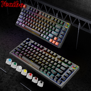 Rain Bowretro <strong>Macro</strong> Pc Switches Rgb Switch Tablet Backlit for Win Ios Gaming Transparent Gamers Switches Mechanical Keyboard - Product Image 6