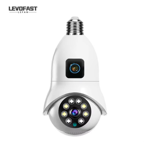 LEVOFAST ใหม่ SQ005 กล้องเลนส์คู่ PAN-TILT สองทางเสียงกล้องรักษาความปลอดภัย 2MP 4MP กันน้ําในร่มหลอดไฟกล้อง - Product Image 1