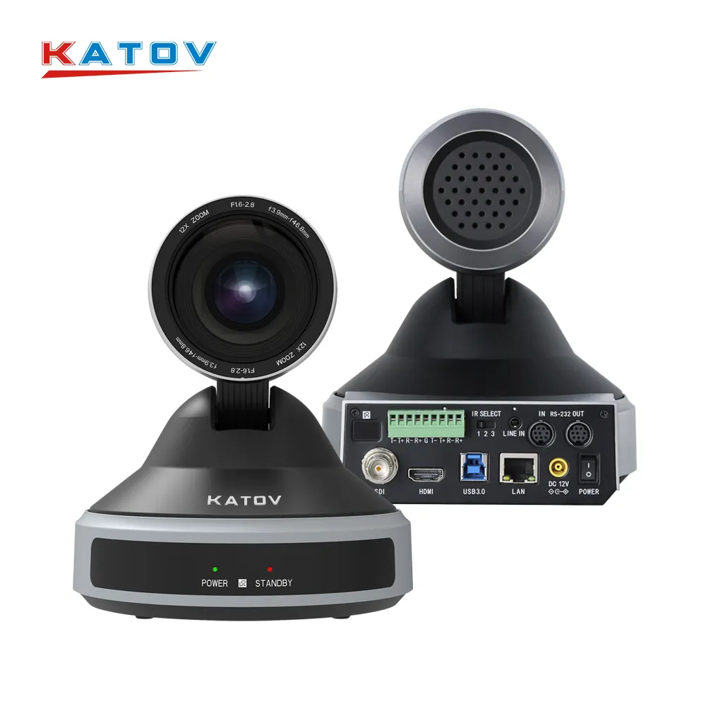 KATOV 12x optischer Zoom 1080p HD SDI PTZ Video konferenz kamera 2,07 Megapixel Mit V ISCA PELCO Control Protocol