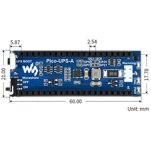 Raspberry Pi Pico up gruppi di continuità circuiti di protezione della batteria di monitoraggio tramite Bus I2C per RPI Pico - Product Image 6