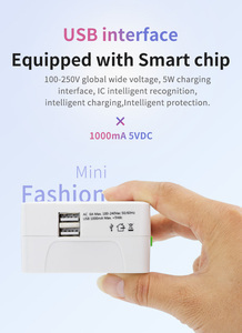 Wonplug All-in-one ตัวแปลงอะแดปเตอร์อเนกประสงค์2 USB เต้าเสียบบ้านสำหรับ US UK AU EU แนวคิดผลิตภัณฑ์ใหม่สำหรับแล็ปท็อปที่ใช้พอร์ต DC - Product Image 2