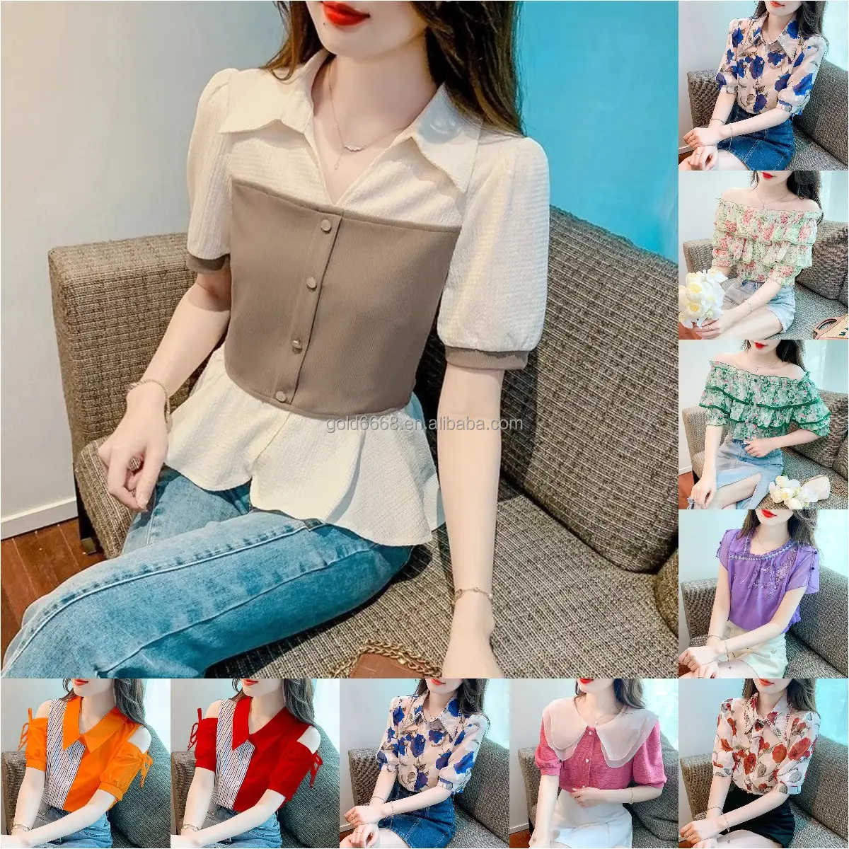 Camicia Casual slim fit in chiffon camicia estiva moda donna top Office abbigliamento da lavoro donna elegante camicia oversize