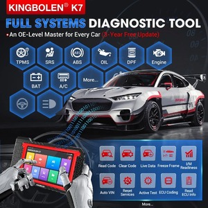 2024 Best KINGBOLEN K7 7inch ALL <strong>System</strong> Diagnostic Tools ECU <strong>Coding</strong> Obd2 Scanner 28 Resets AF Reset <strong>3</strong> Years Free PK AUTEL MK808S - Product Image 2