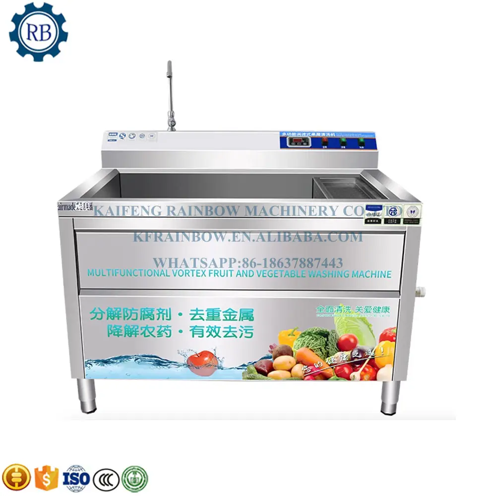 Máquina de secado de línea de lavado de tomate de burbujas Industrial, lavadora de frutas de maíz, lavadora de cebolla vegetal, máquina de limpieza