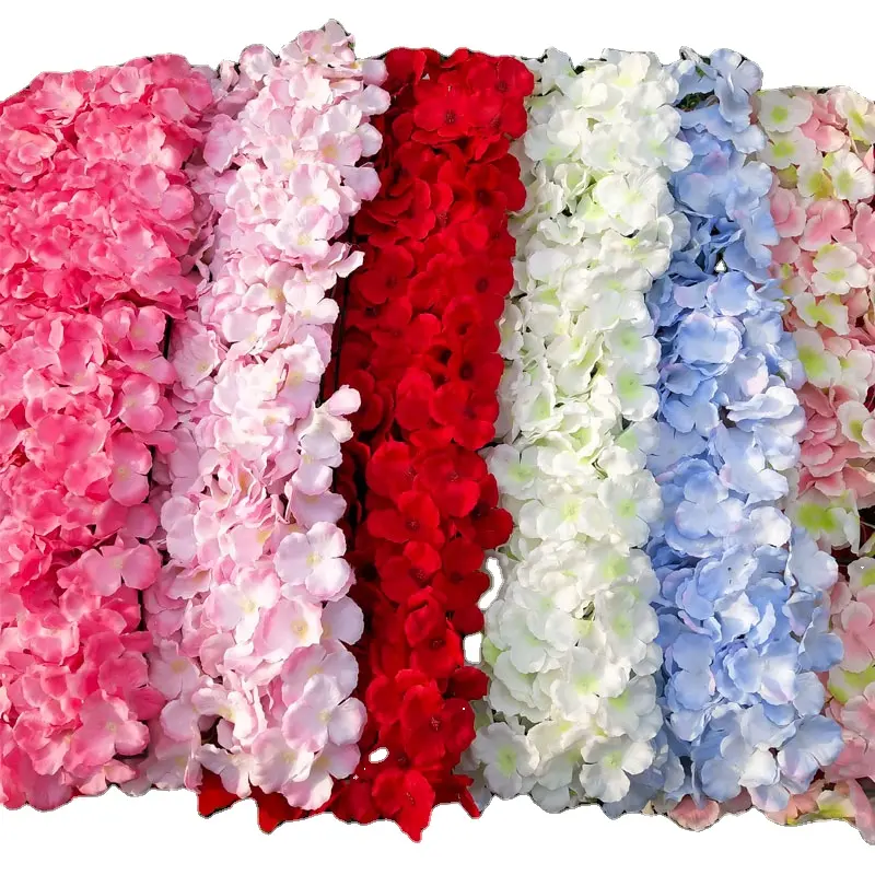 Fiori d'attaccatura della parete del fiore artificiale del fondo della parete del fiore dell'ortensia 40*60cm decorativi per nozze
