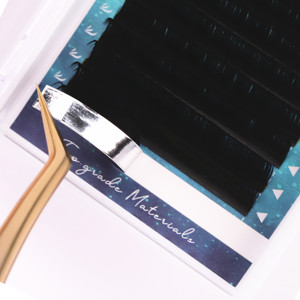 Soft 0.02 0.03 0.05 Handmade Eyelashes 100 Human Hair/mink Fur Eyelashes Matte Black Individual <strong>Lashes</strong> - Product Image 5
