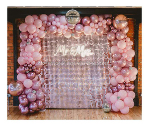 結婚式用品Confetiピンクスパンコールパネルきらめき壁装飾背景 - Product Image 3