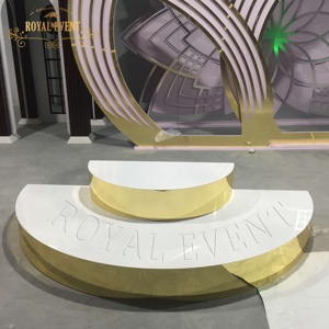 Phổ Biến Sang Trọng Nửa Vòng Acrylic Đám Cưới Sàn Nhảy Nền Tảng Xách Tay Trang Trí Acrylic Đám Cưới Sân Khấu Cho Bán - Product Image 2