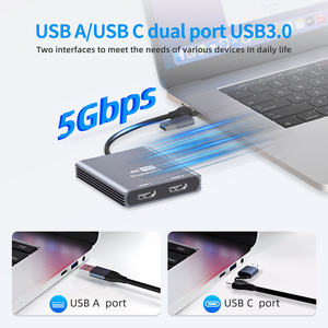 Usb-c至HDMI 4K60Hz双显示器适配器，带OTG 100W Pd USB 3.0和HDCP 1.4 DisplayLink支持多屏幕切换 - Product Image 4