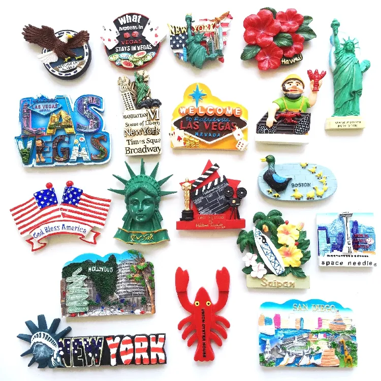 Groothandel Custom Printing Canada Landen Landschap 3D Souvenirs Polyresin Koelkastmagneet Hars Koelkast Magneet