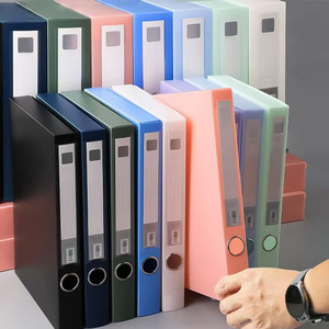 Large Capacity <strong>A4</strong> Size PVC PET Leather PP File Case <strong>Mounts</strong> One O-Ring to Store up Presentation Documents Paper Organizer - Product Image 2