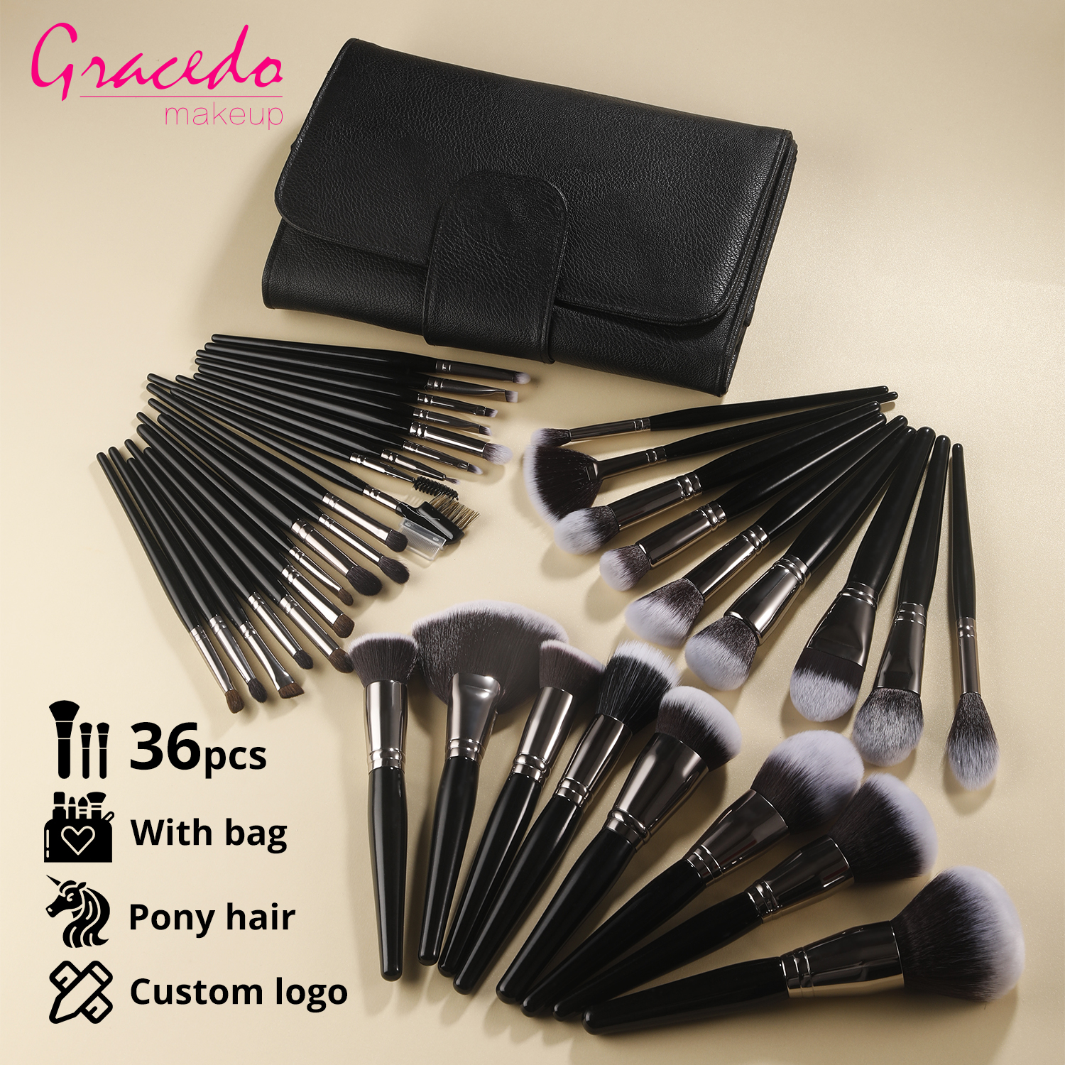 Black/Gun color 36pcs