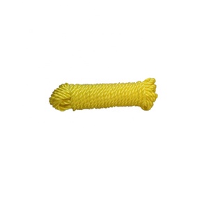 Twisted Polypropylene Ropes, 1/4 Inch by 100 Feet, Yellow Floating Poly Pro Cord Multipurpose Line - Product Image 1