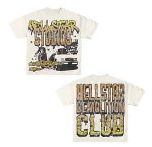 Sıcak satış asit yıkama T Shirt özel ekran baskı grafik Vintage 100% organik pamuk boy ağır t-shi - Product Image 6