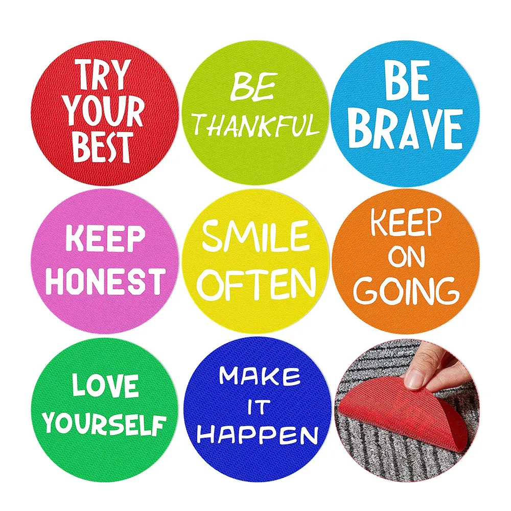 High Quality Positive Sayings Carpet Markers For Classroom Sitting Carpet Spots mark for Teacher Student
