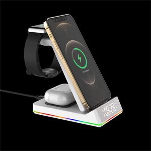 Multifunctional Alarm Clock Wireless Charger,portable 5 in 1 Wireless Charger 15w Fast <strong>Charging</strong> with <strong>Lamp</strong> - Product Image 6