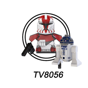 TV6108 Space Commander Fox Bomb Squad Clone Mini Trooper Commander Stone Brick Figuras Bloques de construcción para niños Juguetes