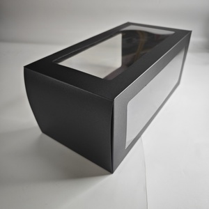 <strong>Customized</strong> Textured Black Paper <strong>Box</strong> Toys Packaging Recycled Paper <strong>Display</strong> Boxes <strong>with</strong> clear <strong>Window</strong> - Product Image 2